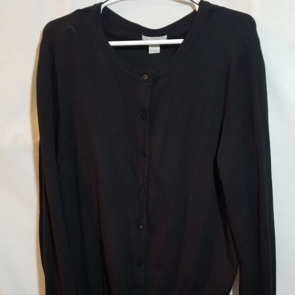 H&M BASICS, XL, BLACK. BUTTON DOWN, CREW NECK SWEATER. USED - GOOD CONDITION. - Picture 1 of 1